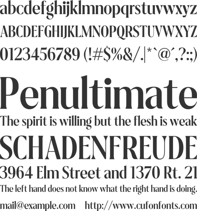 Moren font preview