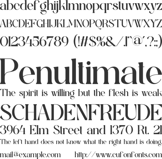 Amotha font preview