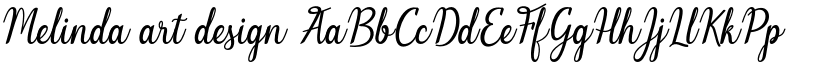 Melinda art design font