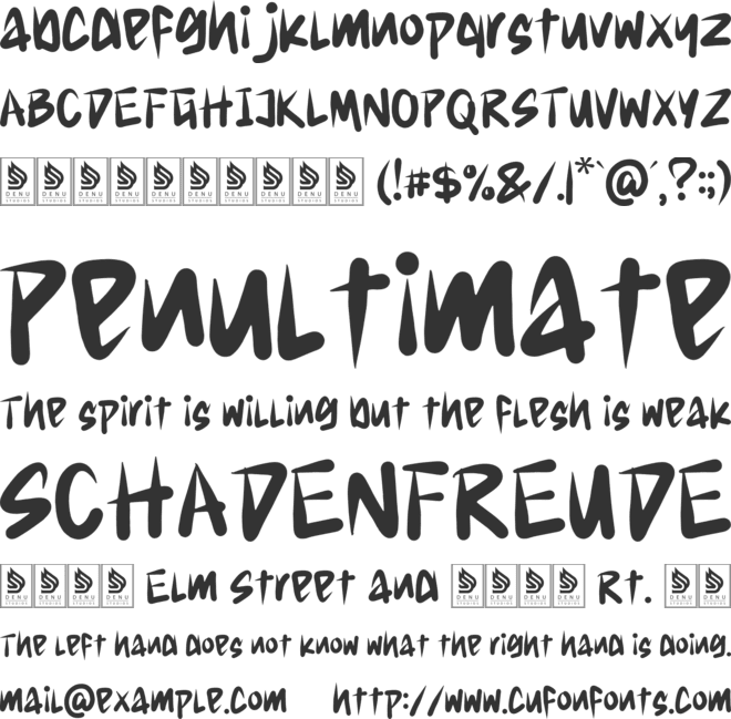 Forge Zone font preview