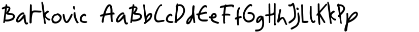 Barkovic font