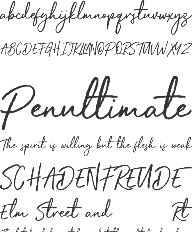 Misselle font preview