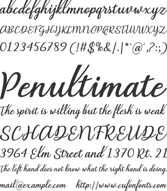 Abilya font preview