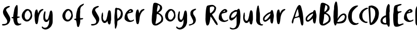 Story of Super Boys Regular font