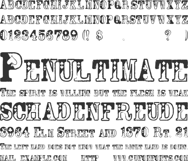 Casino Queen font preview