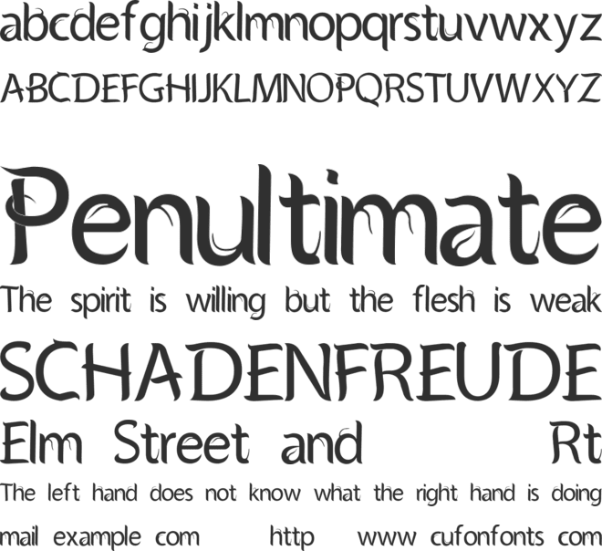 Phoresta font preview