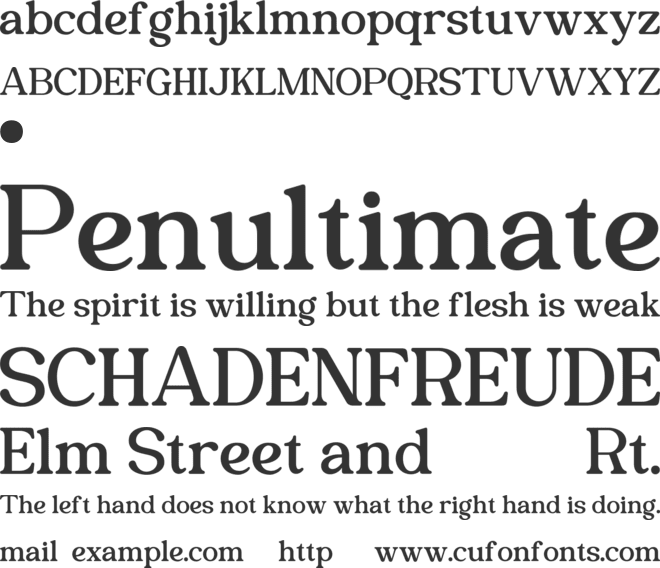 BUCTERA font preview