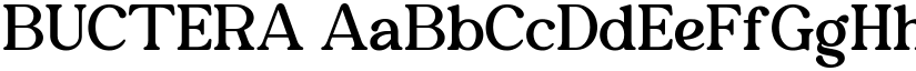 BUCTERA font
