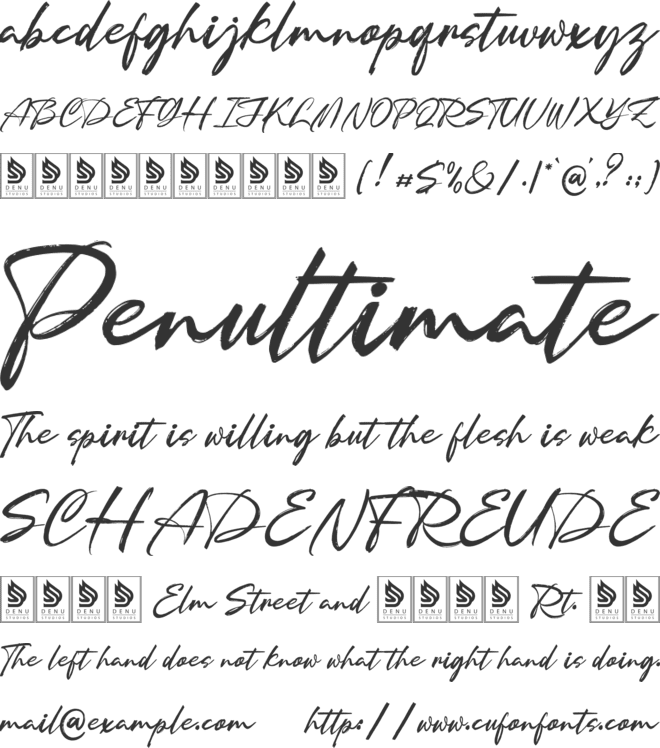 Simply Addiction font preview