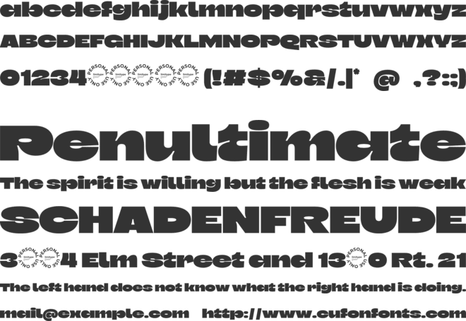 Myako Bold Inktrap Font font preview