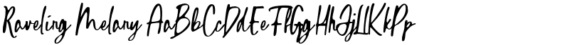 Raveling Melany font