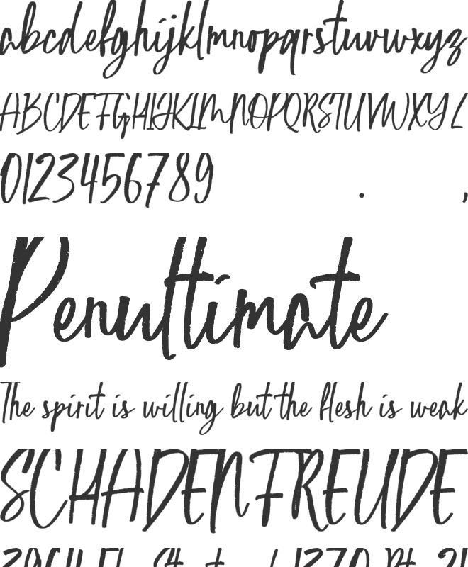 Raveling Melany font preview