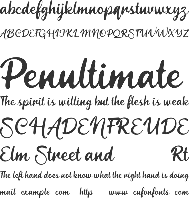 Sometime Yours font preview
