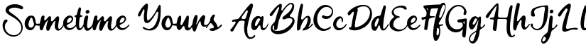 Sometime Yours font