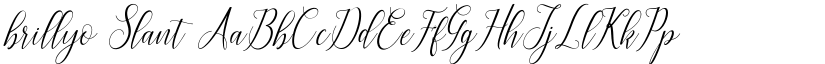brillyo Slant font