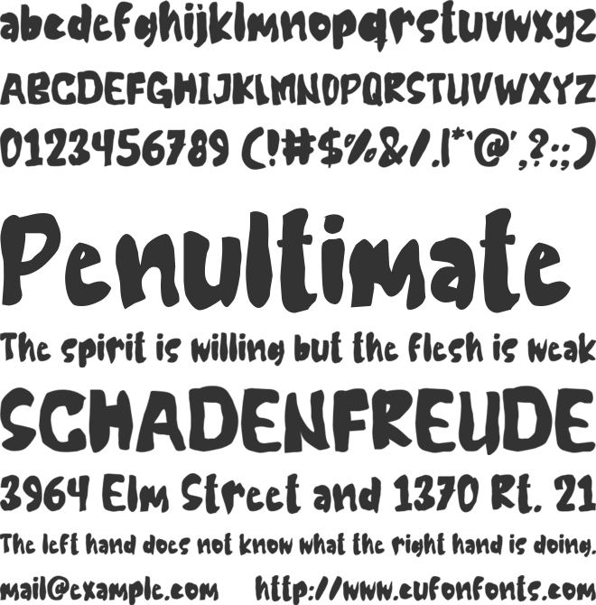 Mengos font preview