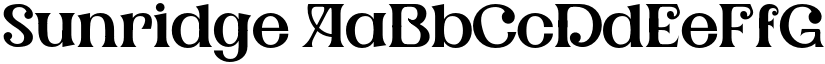 Sunridge font download