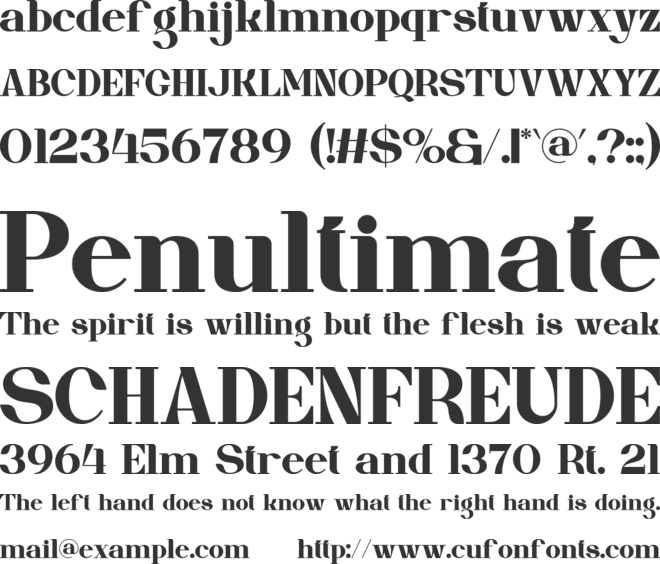 Ficrom font preview