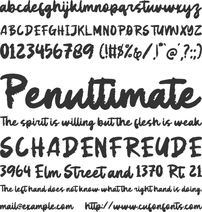 Gentle Pause font preview