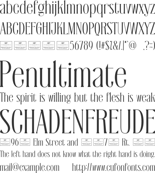 Silveridge Free font preview