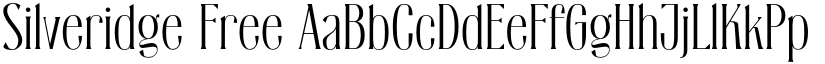 Silveridge Free font