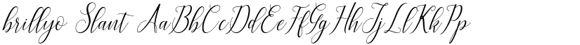 brillyo Slant font