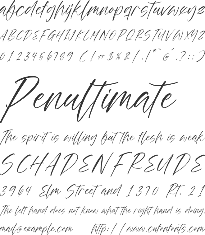 Twilight Horizon font preview
