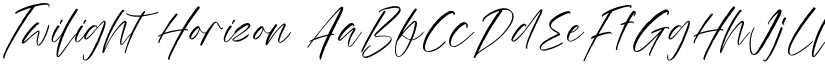 Twilight Horizon font