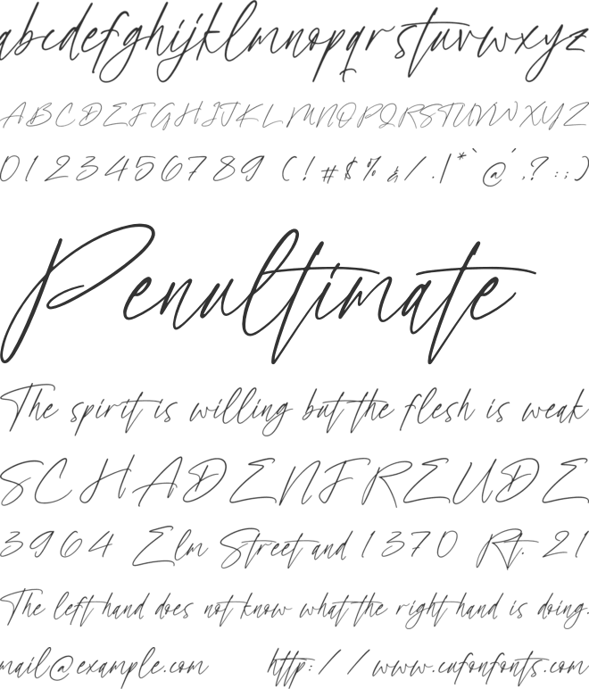 Slamfight font preview