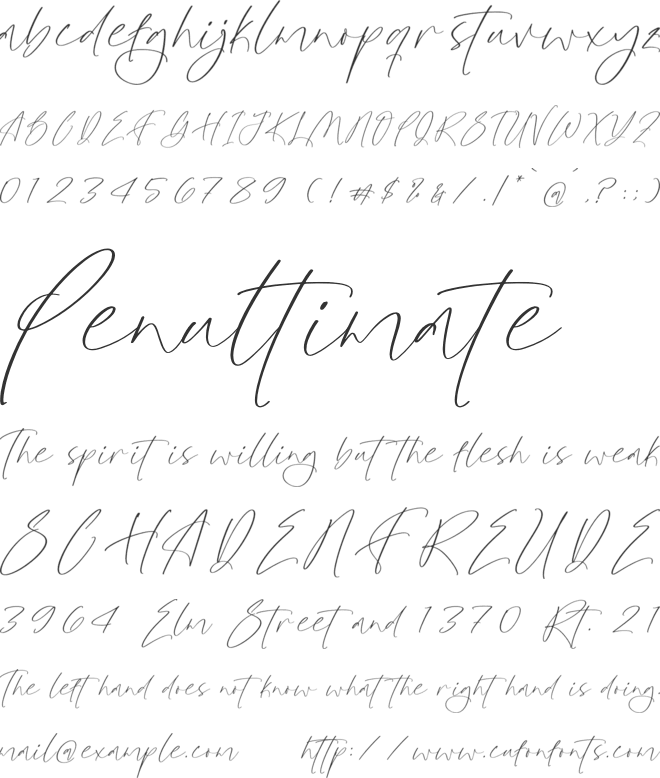Butterfly Friends font preview