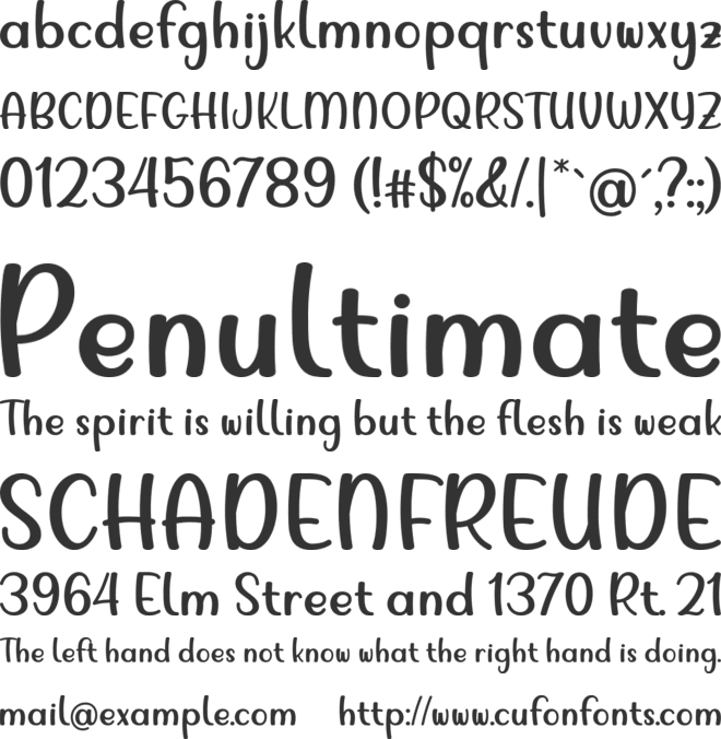 Podo Moro font preview