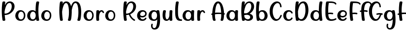 Podo Moro Regular font