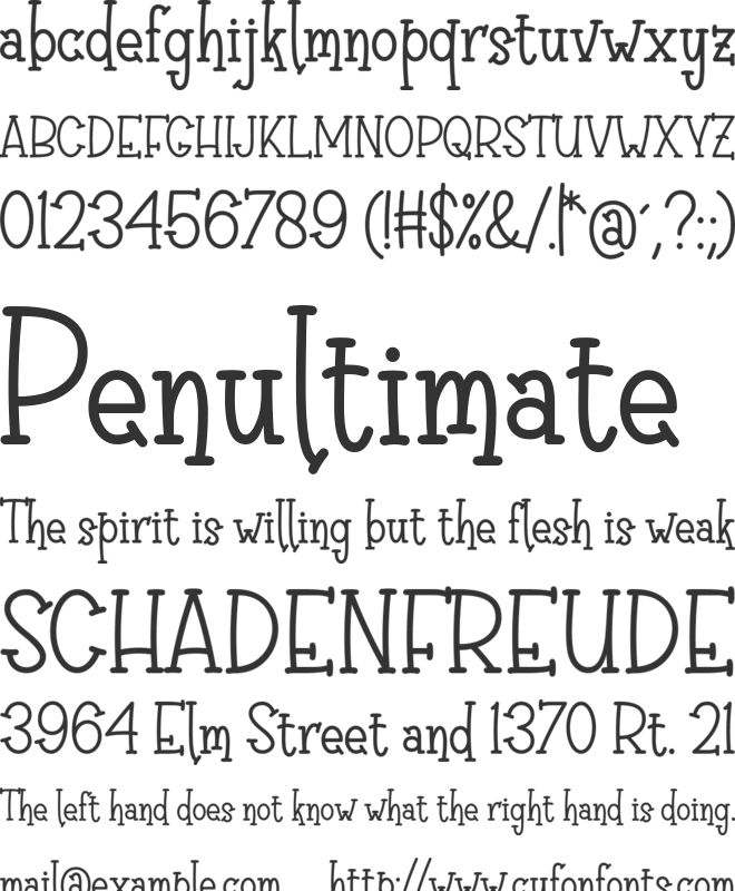 Sri Muliyo font preview