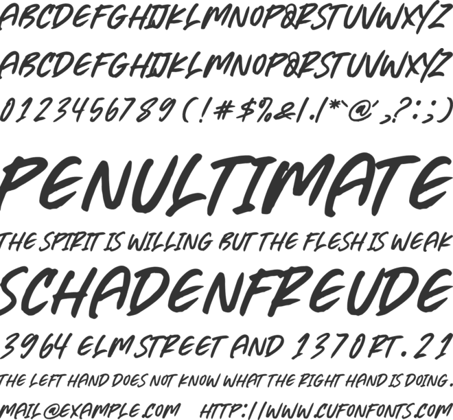 Better Daily font preview