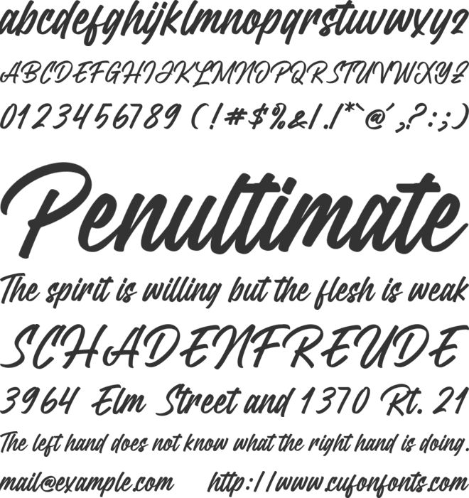 Yorklend font preview