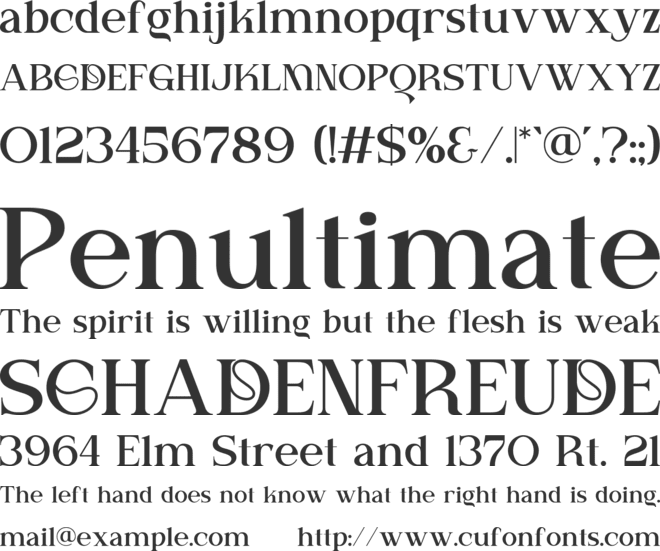 Makova font preview