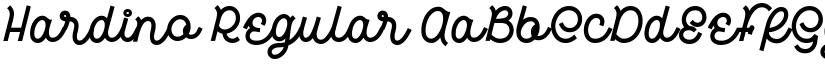 Hardino Regular font