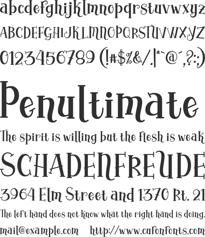 Yoshephin font preview