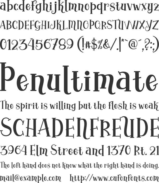 Yoshephin font preview