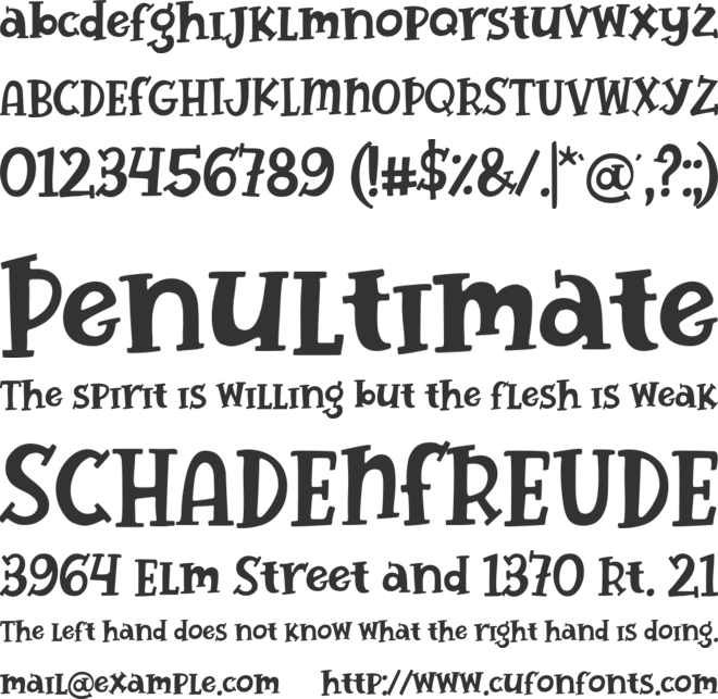 Theola Kids font preview