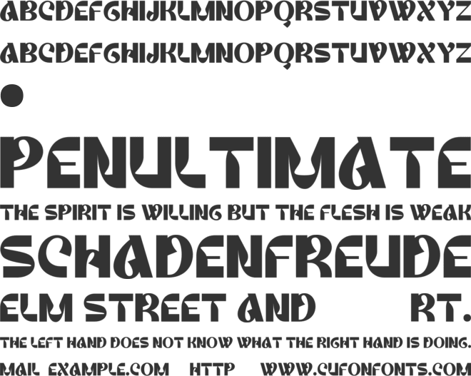 RIBELLO font preview