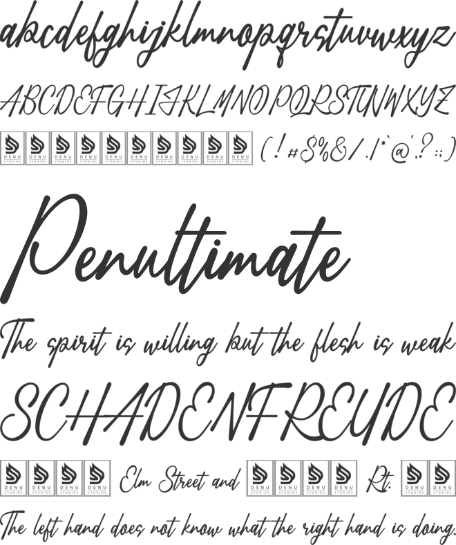Qandeliya font preview