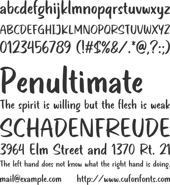 Borghan font preview