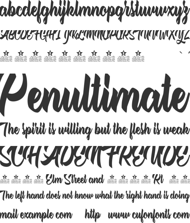 Dontchastop Personal Use font preview