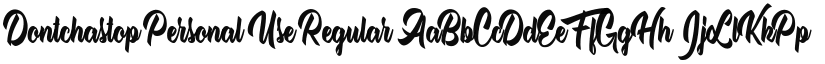 Dontchastop Personal Use font download