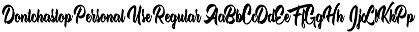 Dontchastop Personal Use font download