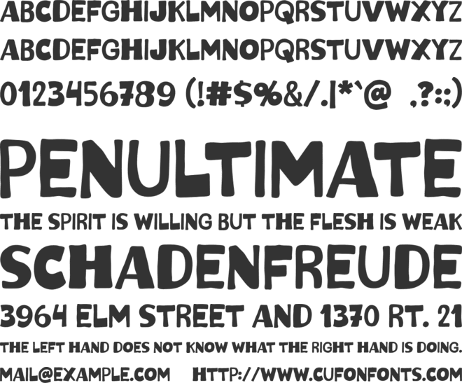 Anak Cakep font preview