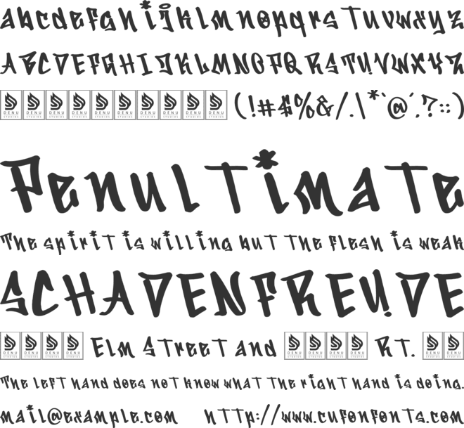 Asphalt Slasher font preview