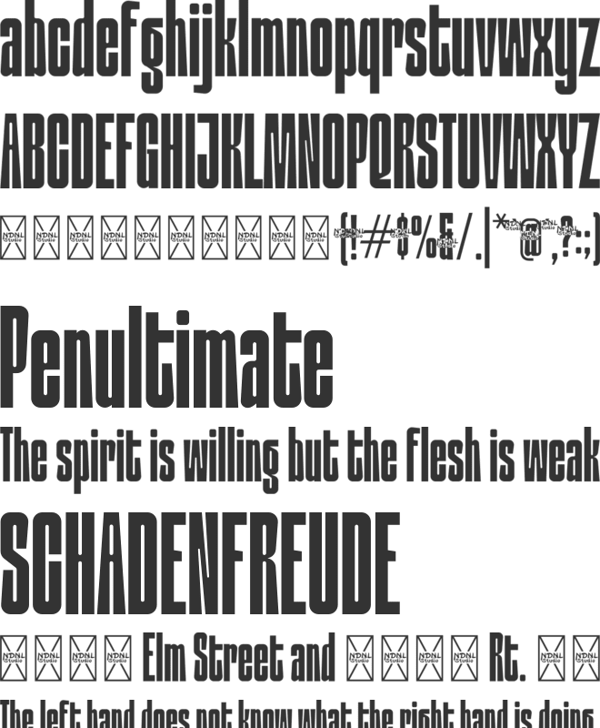 Vianshan font preview