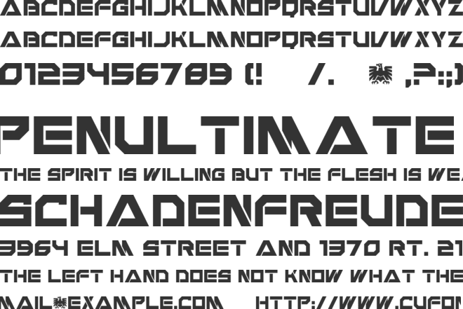 USPF Liberty font preview